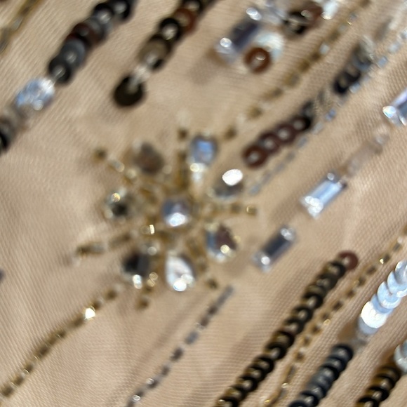 Mac Duggal Gold and Silver One-Shoulder Maxi Dress - Picture 9 of 11